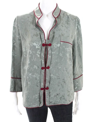 Top de pijama MAYLE chic seda verde/rojo profundo, 6 - raro en eBay Foto 1 de 4