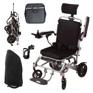 Foldable Electric Wheelchair for Adults with Reclining Function, seat width 48cm - Picture 1 of 10