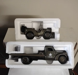2001 Ray 1/32 1941 U.S. Willys Jeep & Chevrolet Flatbed Hickman Field Army Truck - Picture 1 of 11