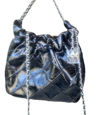 TORY BURCH FLEMINGTON HOBO MINI BLACK LEATHER BAG -New Without Tag & Authentic - Image 1 of 4