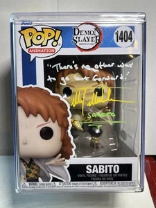 FUNKO POP! ANIME DEMON SLAYER Signed SABITO #1404 Max MITTELMAN JSA Auto/quote - Picture 1 of 6