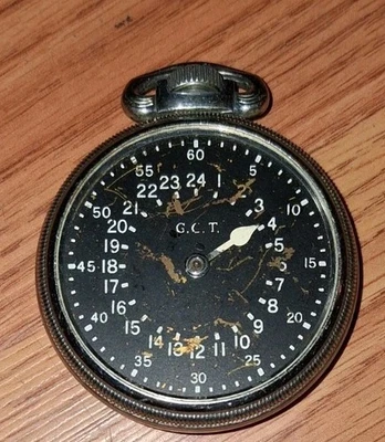 B.W RAYMOND POCKET WATCH 42O78714 ELGIN WATCH CO WWII?Navigator 22Jewels  WORKS? - Image 1 of 4