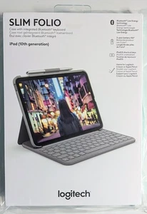 New Logitech Slim Folio Keyboard Case for iPad 10th gen - UK - GREY - 920-011429 - Picture 1 of 6