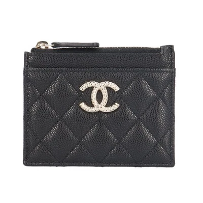CHANEL Tarjetero Piel de Caviar Monedero Usado Foto 1 de 4