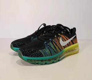 Nike Max Flyknit Turnschuhe Herren 9 schwarz Turbo grün Volt Laufen 620469-001 - Bild 1 von 11