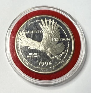 1994 P Kriegsgefangener Museum PP Gedenkmünze Silber Dollar -90% Silber - Bild 1 von 2