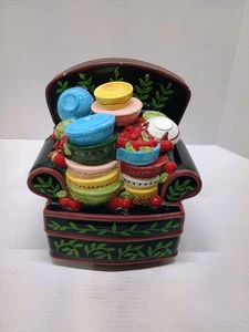 Vintage Mary Engelbreit Cookie Jar Chair Of Bowlies 10" Ceramic 1998 (read) - Picture 1 of 10