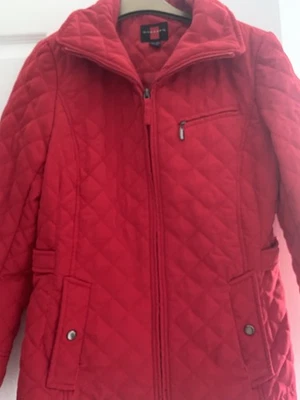 Red Quilted Jacket By Gallery Size 10 Excellent Condition  - Image 1 of 4