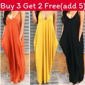 Plus Size Women's Boho Long Maxi Dress For Elegant Beach Holiday Parties - Picture 1 of 18