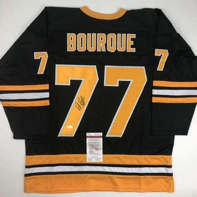 Autographed/Signed RAY BOURQUE Boston Black Hockey Jersey JSA COA Auto - Image 1 of 4