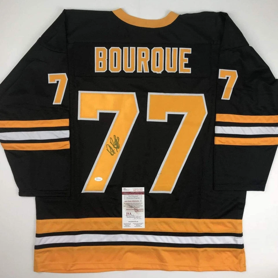 Autographed/Signed RAY BOURQUE Boston Black Hockey Jersey JSA COA Auto - Image 1 of 4