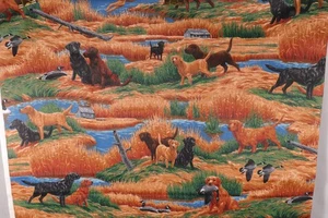 58"L x 44"W VIP Cranston Messmore Hunting Dog Fall Theme Labrador Retriever Duck - Picture 1 of 12