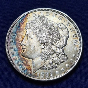 1921-P Morgan Silver Dollar $1. BU, Toned. - CN#21 - Imagen 1 de 2