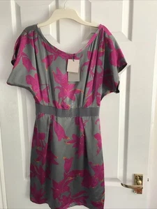 BNWT MARELLA SILK GREY MIX FLORAL OCCASION FULLY LINED DRESS SIZE 8 RRP £70.00 - Picture 1 of 8