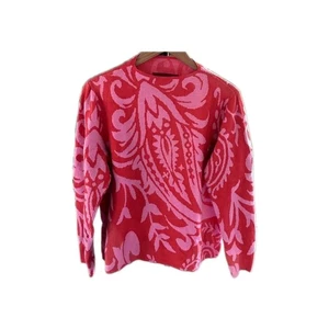 Love Scarlett Pullover XL rosa rot Paisleymuster Pulli weicher Strick Neu mit Etikett - Bild 1 von 10