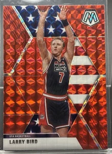 LARRY BIRD 2019-20 MOSAIC RED WAVE PRIZM USA BASKETBALL #254 - Picture 1 of 2