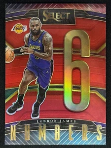LEBRON JAMES 2022-23 Panini Select Red Prizm Numbers Insert Parallel #4 | Lakers - Picture 1 of 2