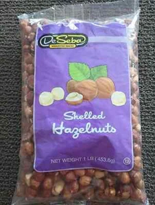 ONE Pound DeSeba SHELLED CALIFORNIA HAZELNUTS/1 lb BAG/SEALED - Picture 1 of 2