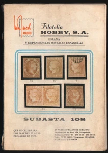 CATALOGO SUBASTA 108 FILATELIA HOBBY SA AÑO 1979 - Picture 1 of 3