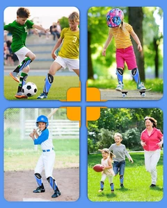 Shin Guards Soccer Youth, Soccer Shin Guards for Kids 3-15, Light Weight Adju... - Picture 1 of 1
