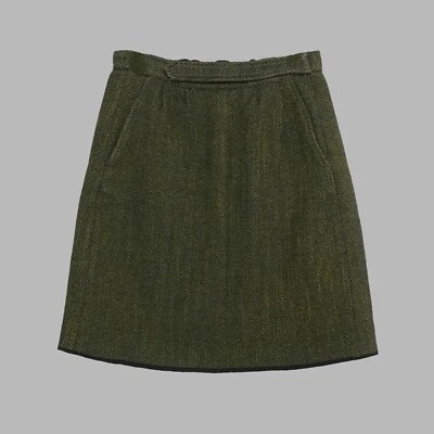 Farhi Nicole Farhi Vicuna Wool Cashmere Tweed Herringbone A-line Skirt | UK 10 - Image 1 of 4