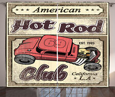 Race Car Curtains American Hot Rod Club Cali