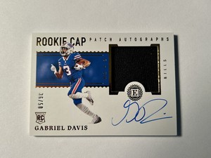 Gabriel Davis 2020 Encased Rookie Cap Patch Auto 36/50 Gabe Jersey RPA