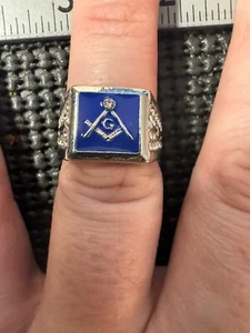 Anillo Mason Tono Plata con Esmalte Azul Tono Plata Logo Mason - Imagen 1 de 5