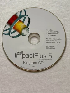 Serif ImpactPlus 5 High Impact Design ( CD ONLY ) Program CD 5251 2004 Windows - Picture 1 of 2
