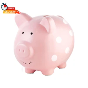 Large Ceramic Piggy Bank, Ideal for Boys and Girls, Kids Money and Coin Bank, Pe - Picture 1 of 12