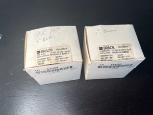 Brady 42027 Green Vinyl Label and 42031 Red Vinyl Label 1" x 30' NEW - Picture 1 of 9