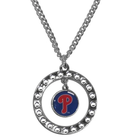 Philadelphia Phillies 18 Inch Rhinestone Hoop Chain Necklace [NEW] Neck Bracelet Cover