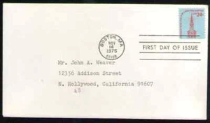 US. 1603. 24c. Old North Church, Boston. FDC. 1975 - Picture 1 of 1
