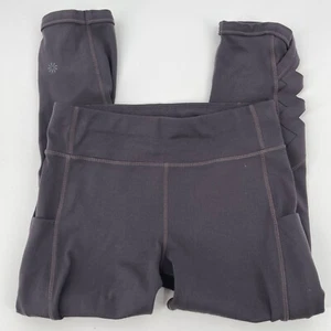 Athleta Girl Spring Forward Capri Girls Size XL 14 Pants Leg Cutout Purple - Picture 1 of 6