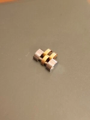 Original 10mm Rolex Datejust 69173 6917 79173 18k Gold & SS Watch Band End Link - Image 1 of 4