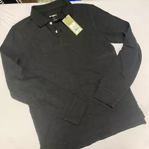 NWT Goodfellow & Co Men's Polo Collared Pullover Sweater Ebony Black Small - Picture 1 of 3