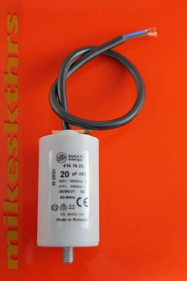 DUCATI ENERGIA 20D-KBK Anlaufkondensator Motorkondensator 20uF 20µF 450V Ducati mit Kabel
