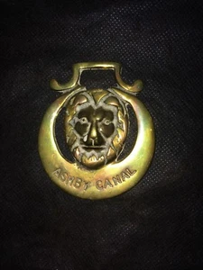 antique Vintage horse Brass - lion ashby canal - Equestrian horses - Foto 1 di 2