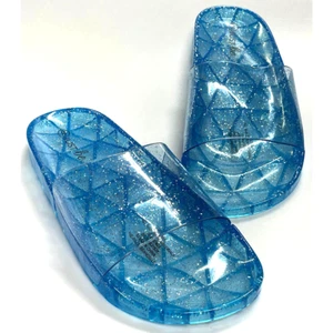 NWOT Just Be JB. Jelly Glitter Sandals in Blue Women's Size 8 - Picture 1 of 7