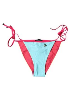 Dolce&Gabbana Women Multicolor Bikini Bottom Nylon Stretch Strappy Swimwear IT 3 - Picture 1 of 4