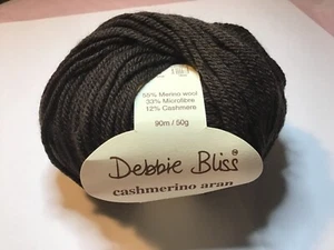 Debbie Bliss Cashmerino Aran Yarn 1 Ball 300105 Merino Wool Microfiber Cashmere - Picture 1 of 11