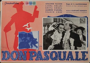 "DON PASQUALE" Affiche originale italienne (C. MASTROCINQUE / Armando FALCONI) - Picture 1 of 1