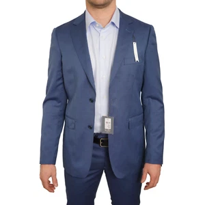 Hombre Dressmann Blazer S100 Azul Medio Formal Ajustado Talla EU52S GB / US42S - Imagen 1 de 10