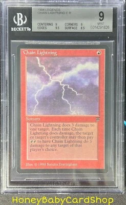 MTG Legends 1994 Chain Lightning BGS 9.0 MINT Old School 93/94 - Image 1 of 4