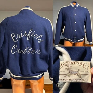 Vintage Crisfield Crabbers H S Varsity Jacket Eastern Shore Maryland by Deerfoot - Picture 1 of 16