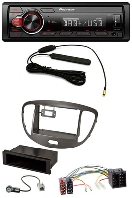Pioneer MP3 DAB 1DIN AUX USB Autoradio für Hyundai i10 2008-2013 dunkelsilber - Bild 1 von 4