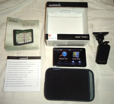 Originalverpacktes Garmin nüvi Sat Nav mit Lautsprecherhalterung 3760T Fahrzeug-GPS-Empfänger - Bild 1 von 4