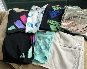 Lot of 7 Adidas Shorts & Shirts, Boys, Size Medium (8/10), Mix & Match - Picture 1 of 18
