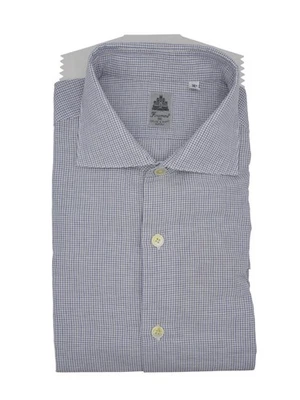 Nuevo Vestido FINAMORE Napoli HECHO A MANO Camisa EDUARDO Talla 16.5 US 42 EU (FIN606) Foto 1 de 2