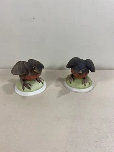 Paar Boehm Fledgling Baby Rotkehlchen Figuren - Bild 1 von 6